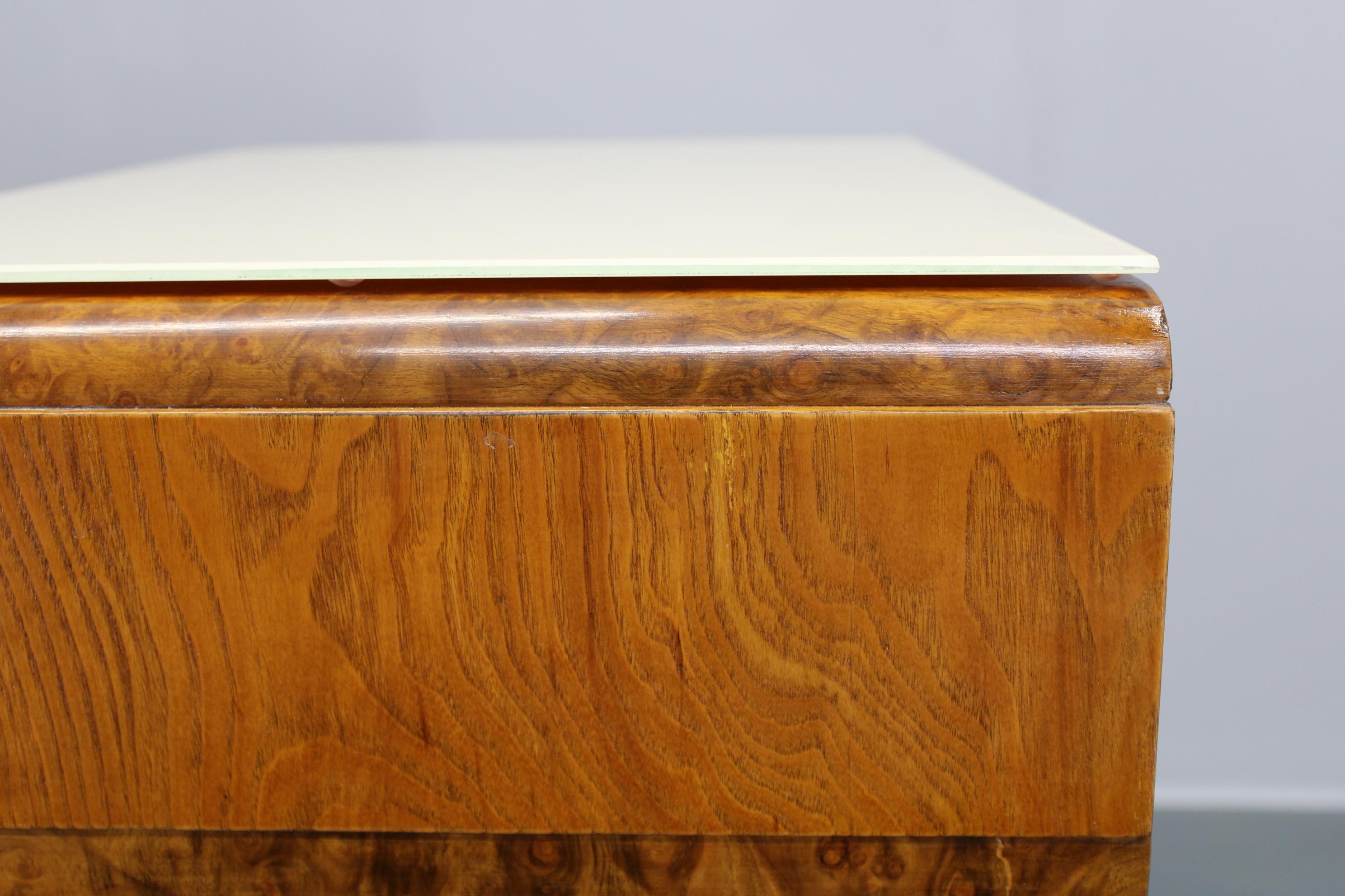 1930s Pair of Restored Art Deco Night Stands, Czechoslovakia 4
