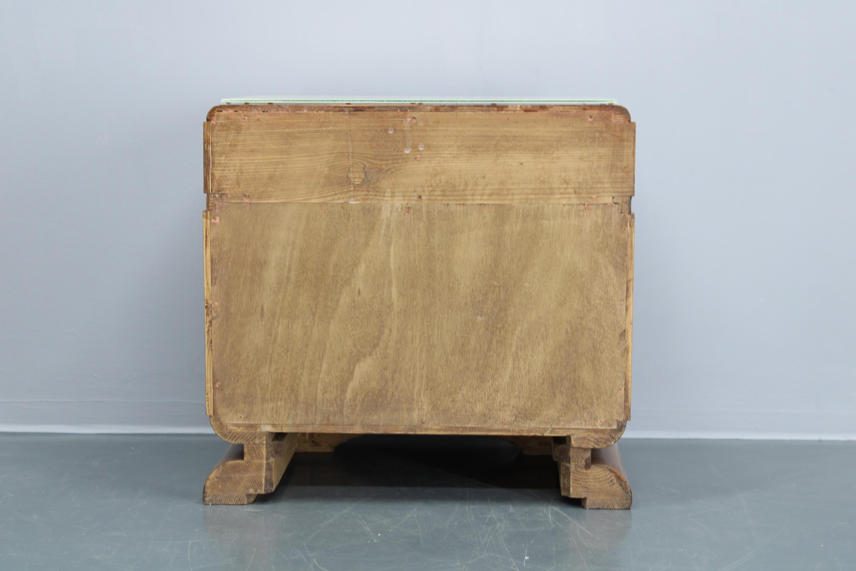 1930s Pair of Restored Art Deco Night Stands, Czechoslovakia 9