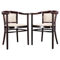1930s Pair of Restored Thonet Armchairs, Czechoslovakia