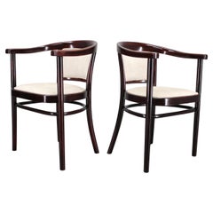 1930s Pair of Restored Thonet Armchairs, Czechoslovakia