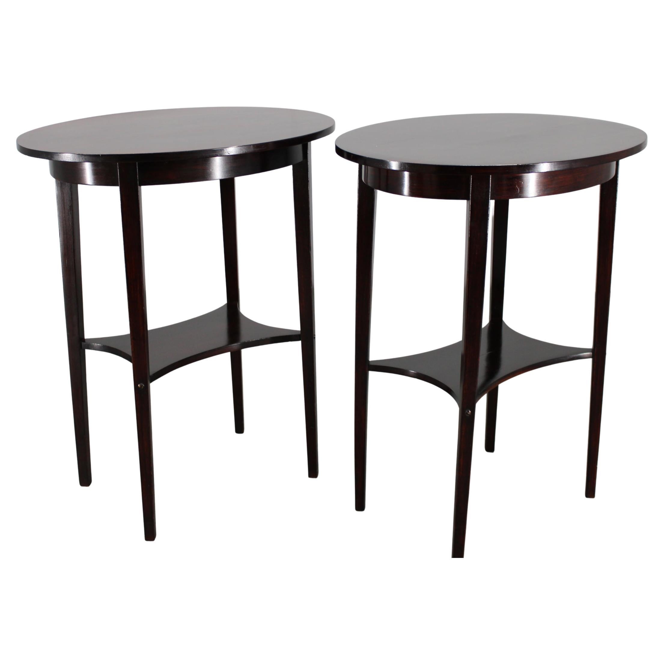 Pareja de mesas auxiliares Thonet restauradas de los años 30 nº 206, Austria