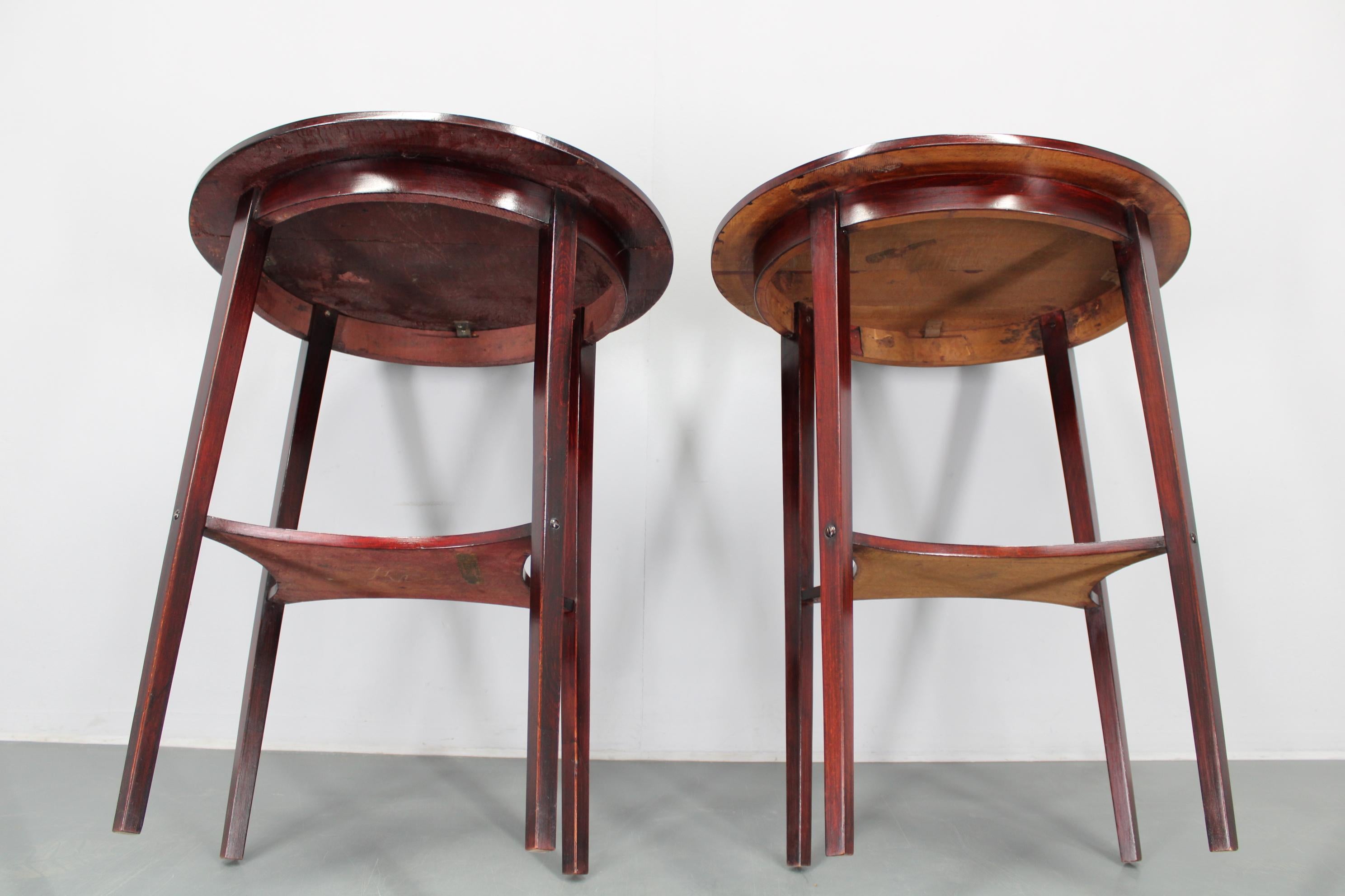 Pareja de mesas auxiliares Thonet restauradas de los años 30 nº 206, Checoslovaquia en venta 8