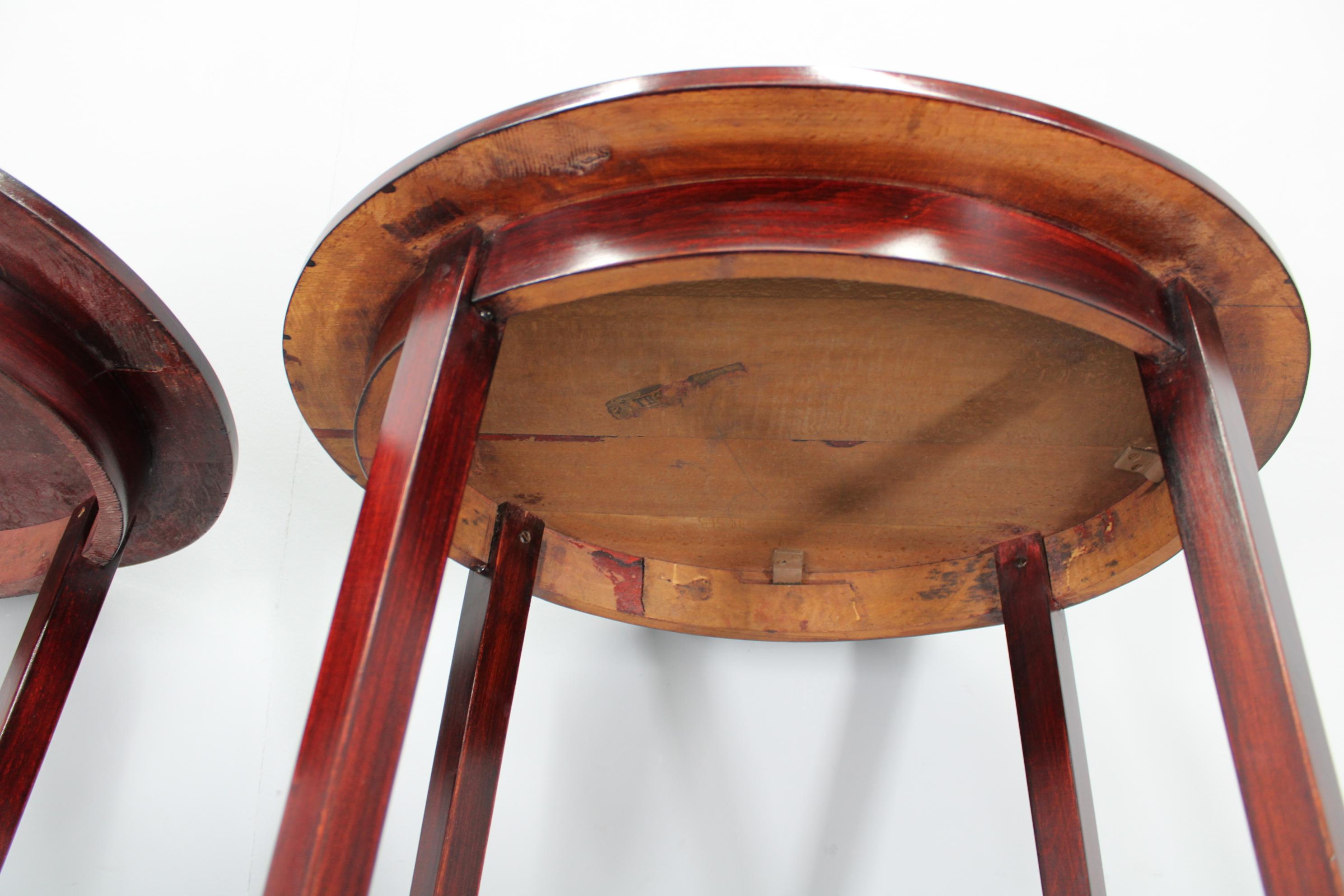 Pareja de mesas auxiliares Thonet restauradas de los años 30 nº 206, Checoslovaquia en venta 9