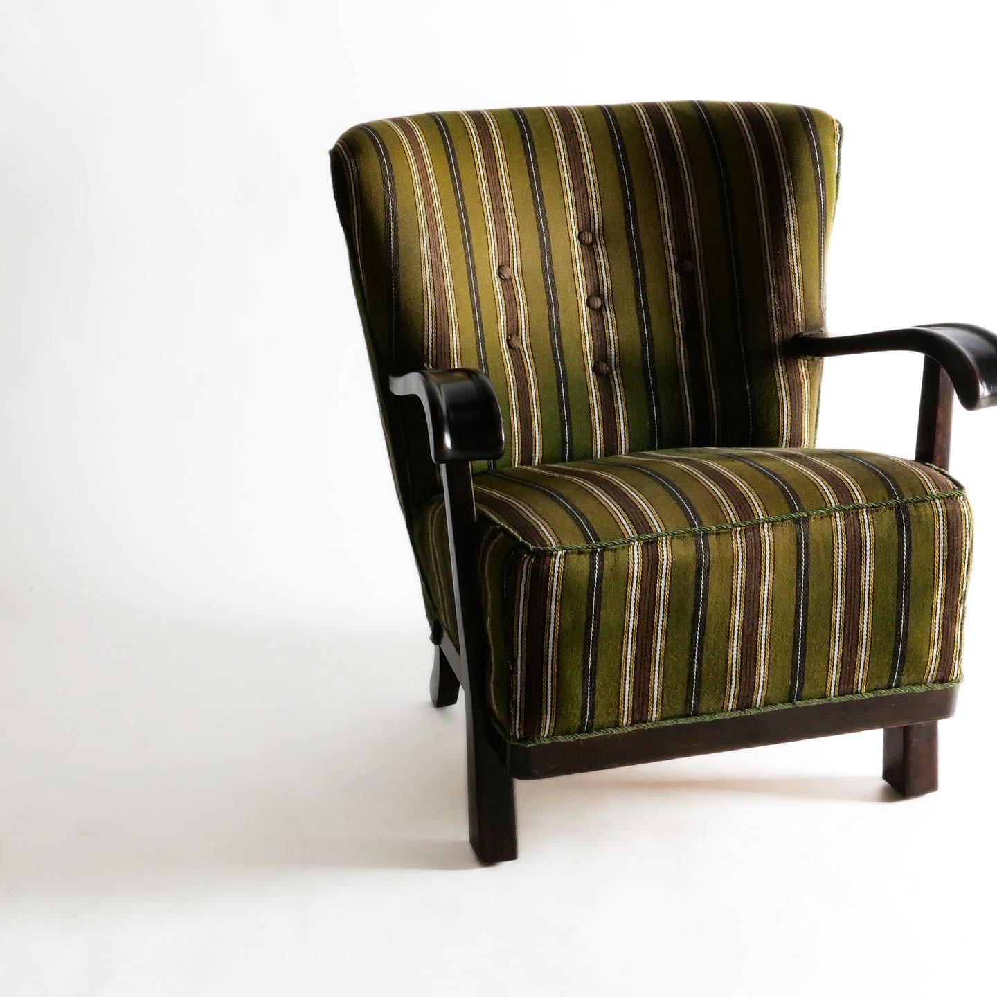 Danish 1930s Parlor Chair by Magnus Oleson, Denmark  For Sale