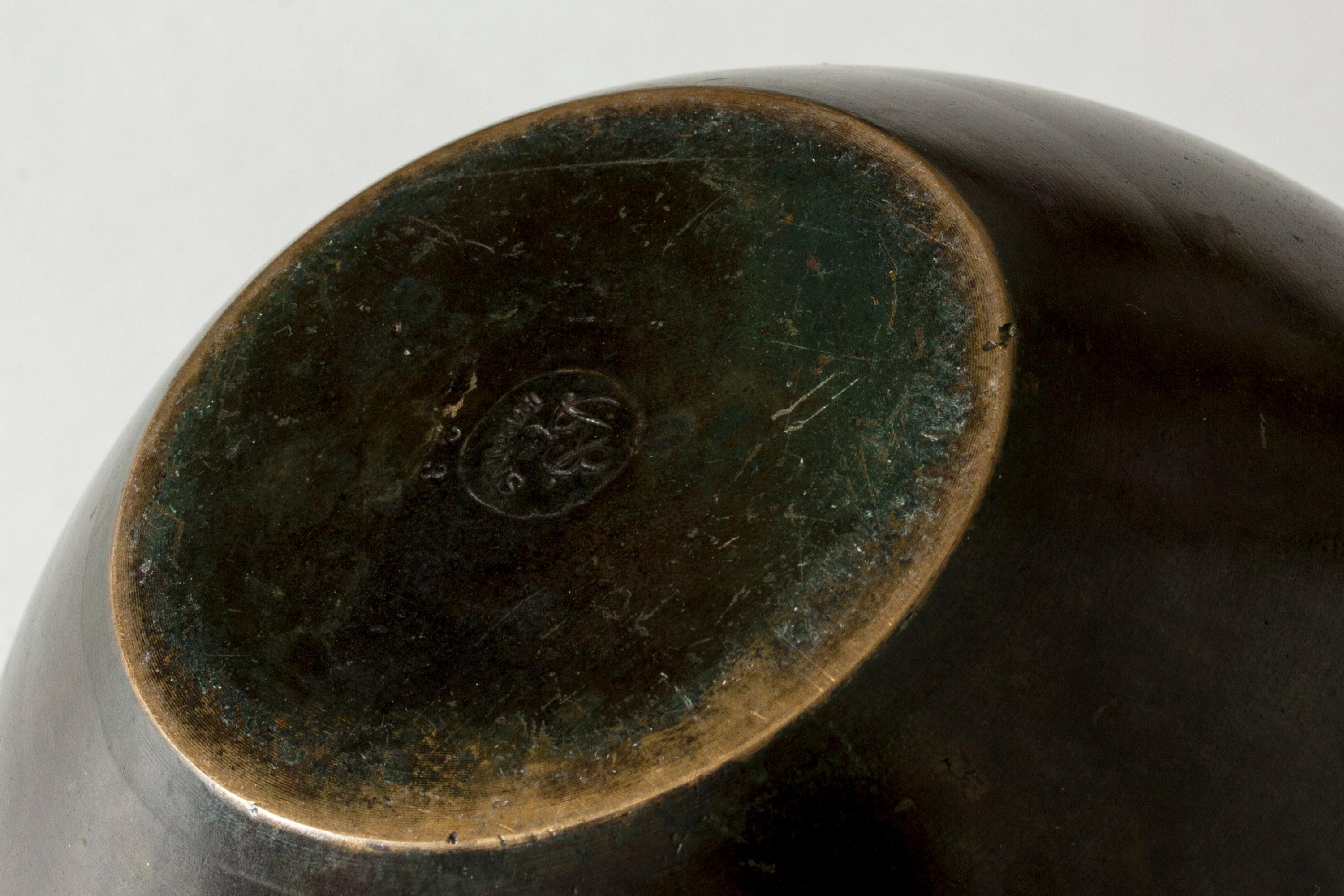 Mid-20th Century 1930s Patinated Bronze Vase from GAB