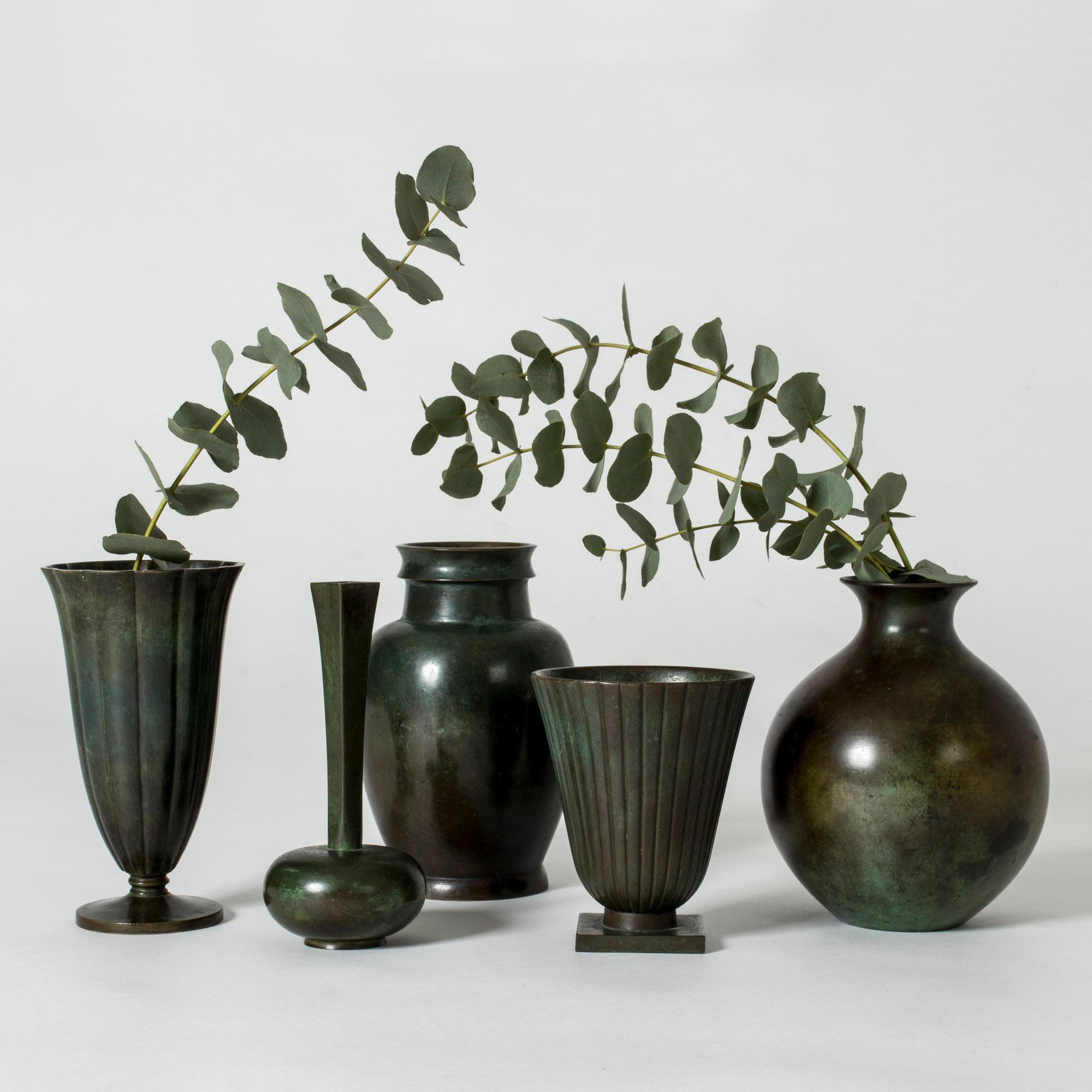 1930s Patinated Bronze Vase from GAB 1