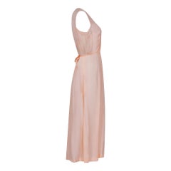 1930s Peach Silk Slip Nightdress