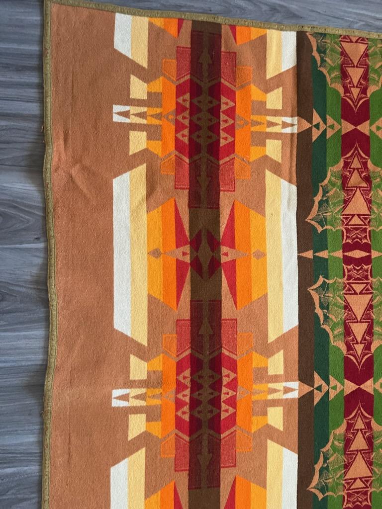 Adirondack 1930s Pendleton Cayuse Wool Blanket For Sale