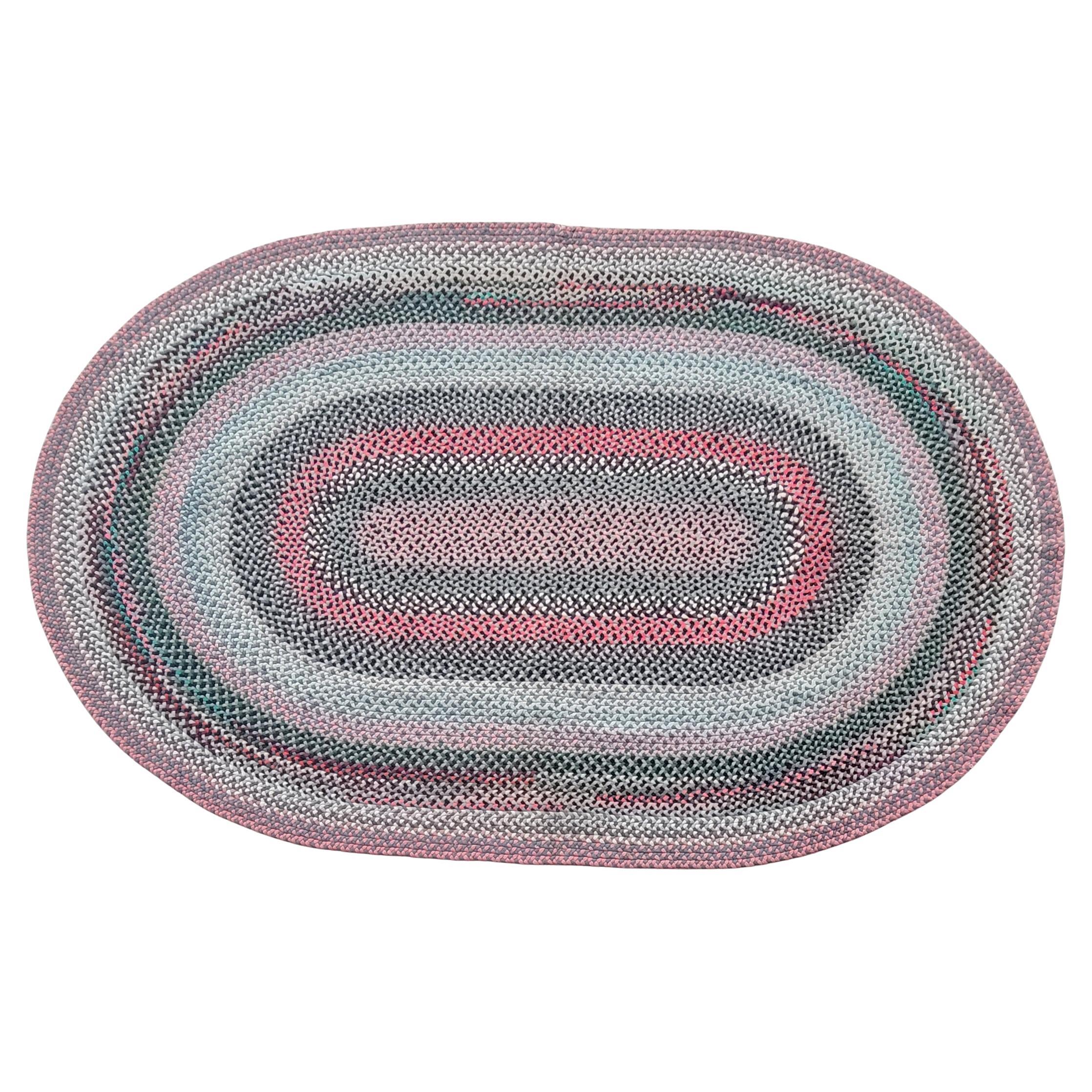 1930s Pennsylvania Wool Braided Rug