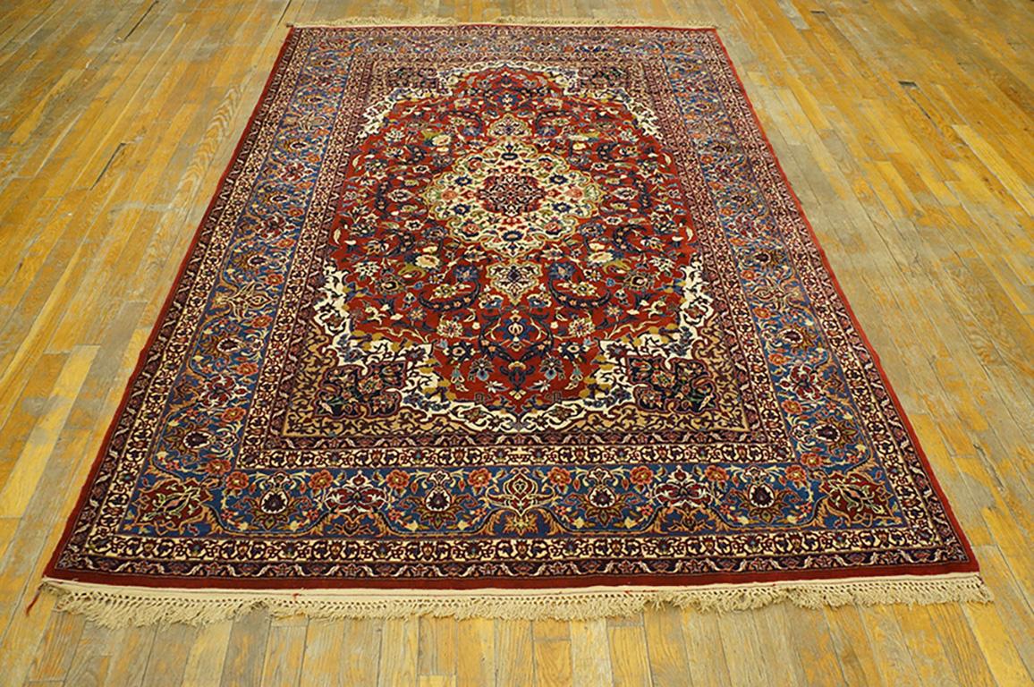 Tappeto persiano Isfahan degli anni '30 4' 11 