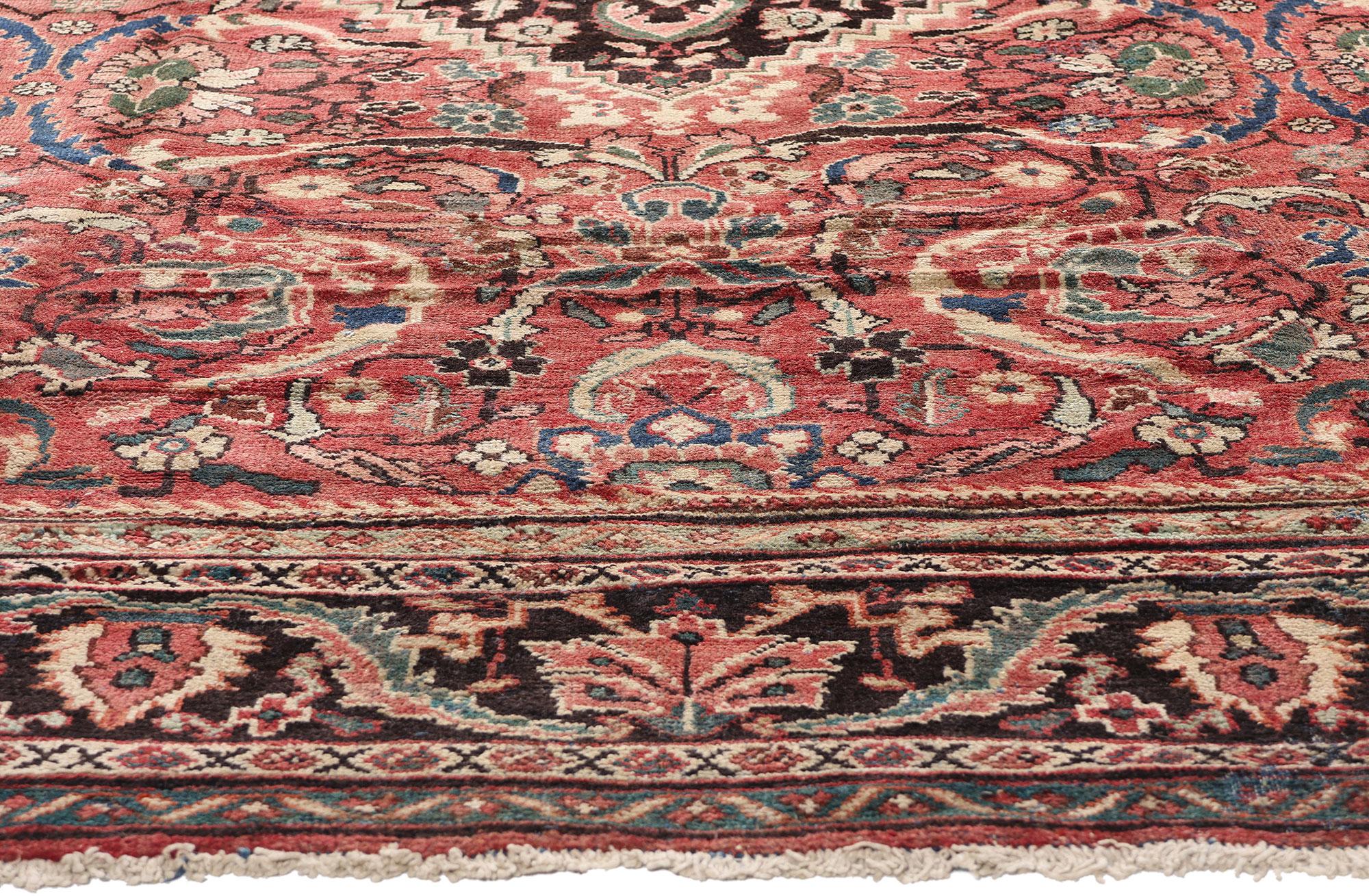 Persiano Tappeto persiano Mahal del 1930 con stile moderno in vendita