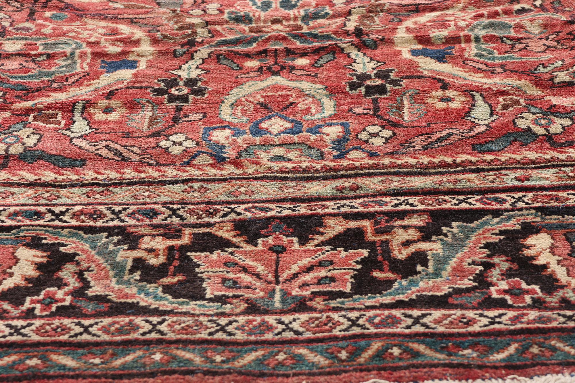 Annodato a mano Tappeto persiano Mahal del 1930 con stile moderno in vendita