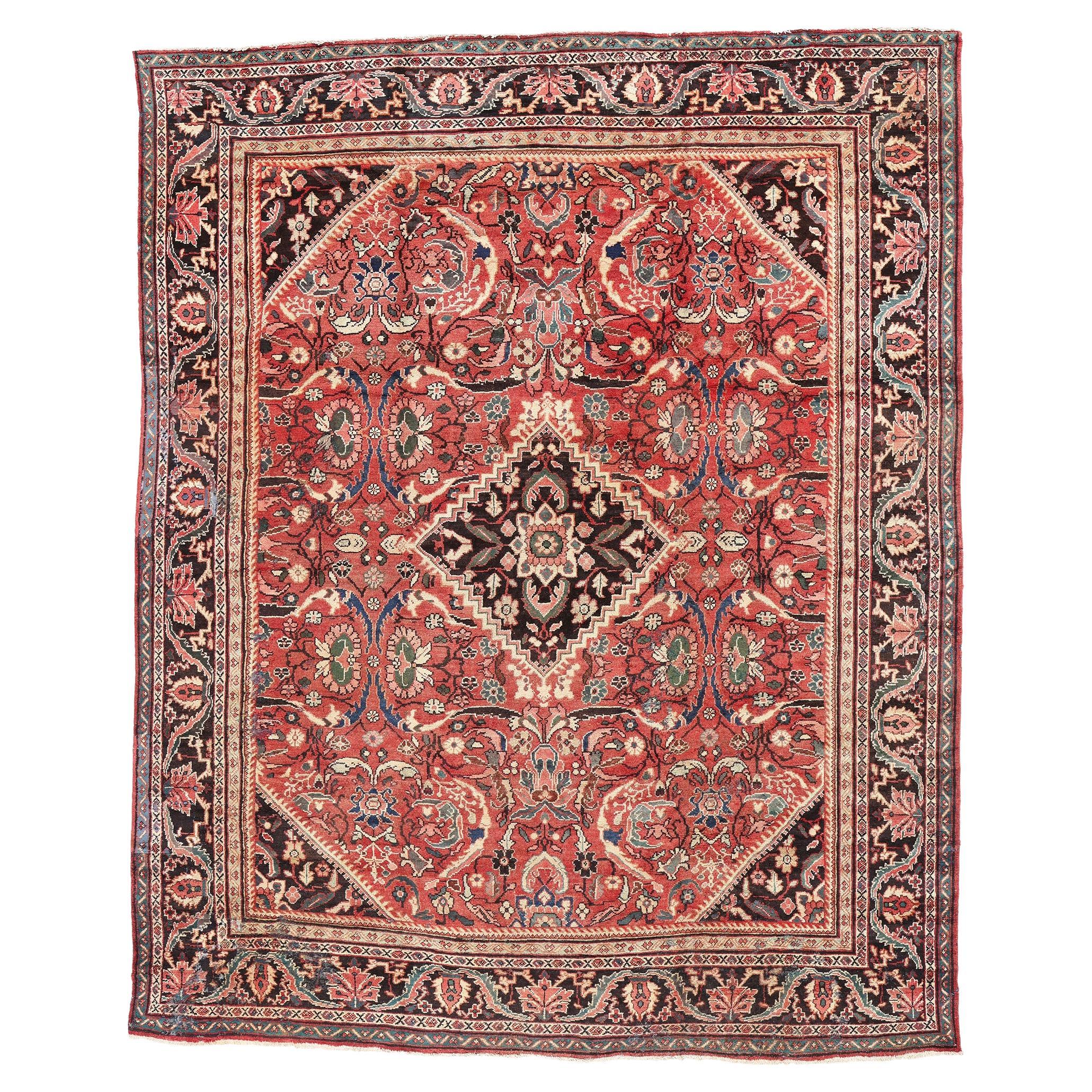 1930's Persian Mahal Carpet with Modern Style