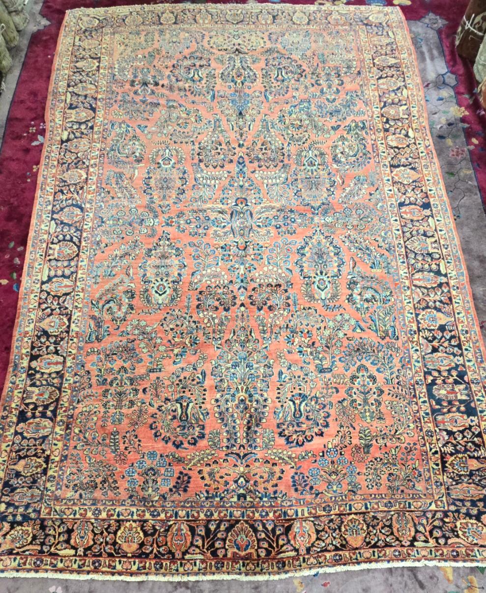 Sarouk Farahan Tappeto persiano Sarouk degli anni '30 eccellente  Condit 9,1x14,4 in vendita