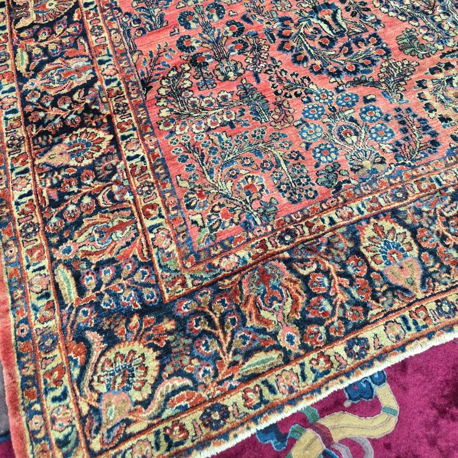 Persiano Tappeto persiano Sarouk degli anni '30 eccellente  Condit 9,1x14,4 in vendita