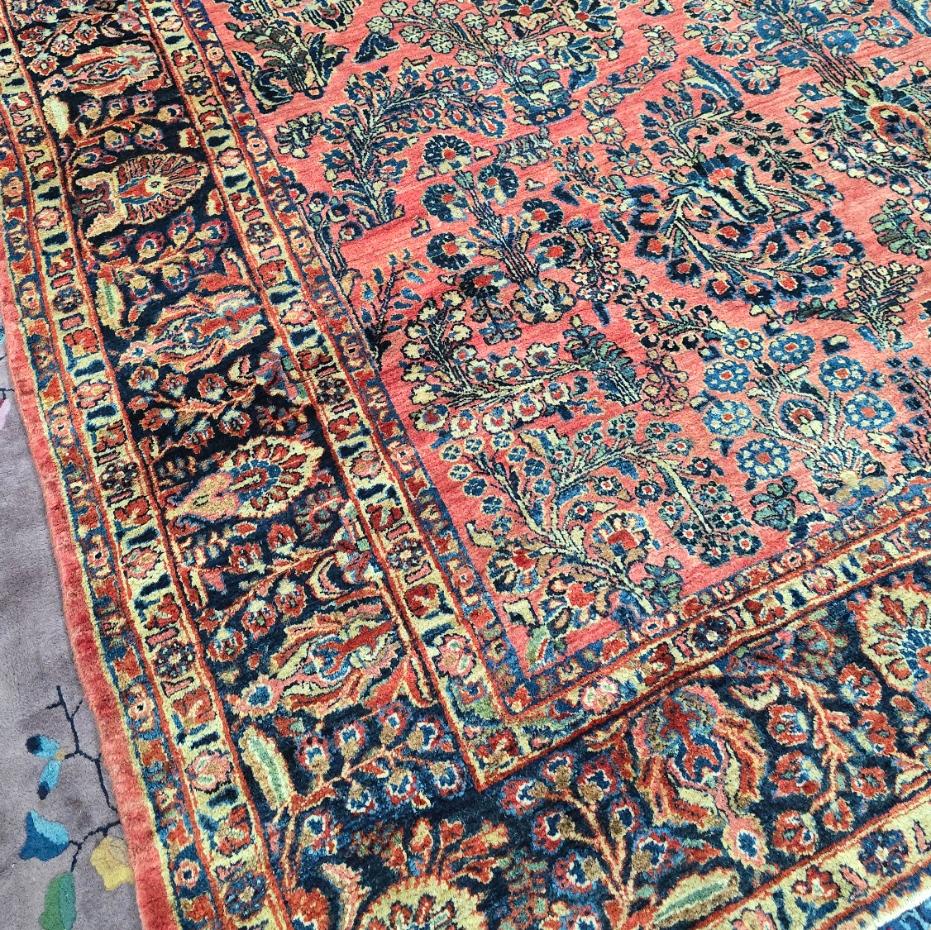 Tappeto persiano Sarouk degli anni '30 eccellente  Condit 9,1x14,4 In condizioni ottime in vendita a Los Angeles, CA