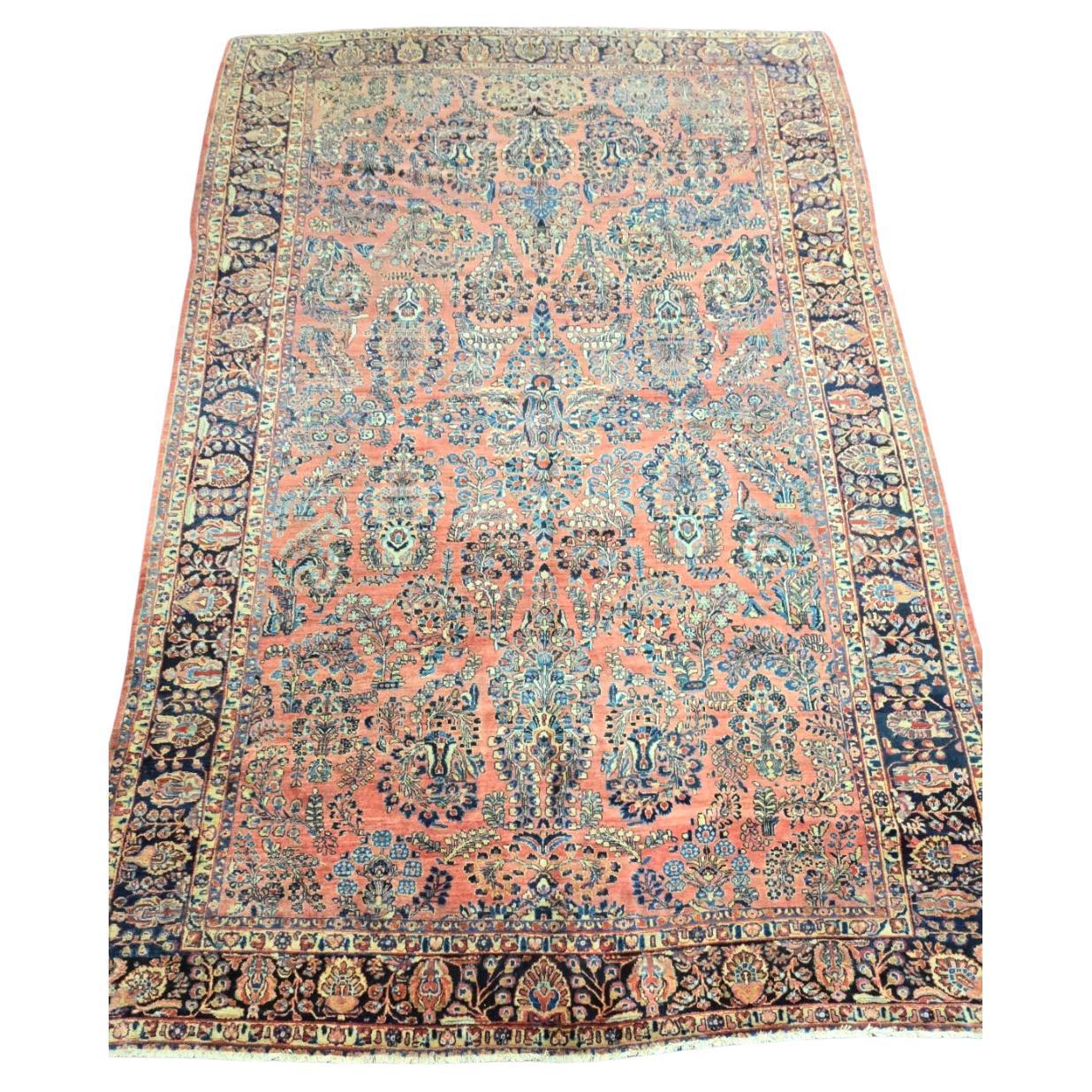1930s Persian Sarouk rug excellent  condition 9.1x14.4