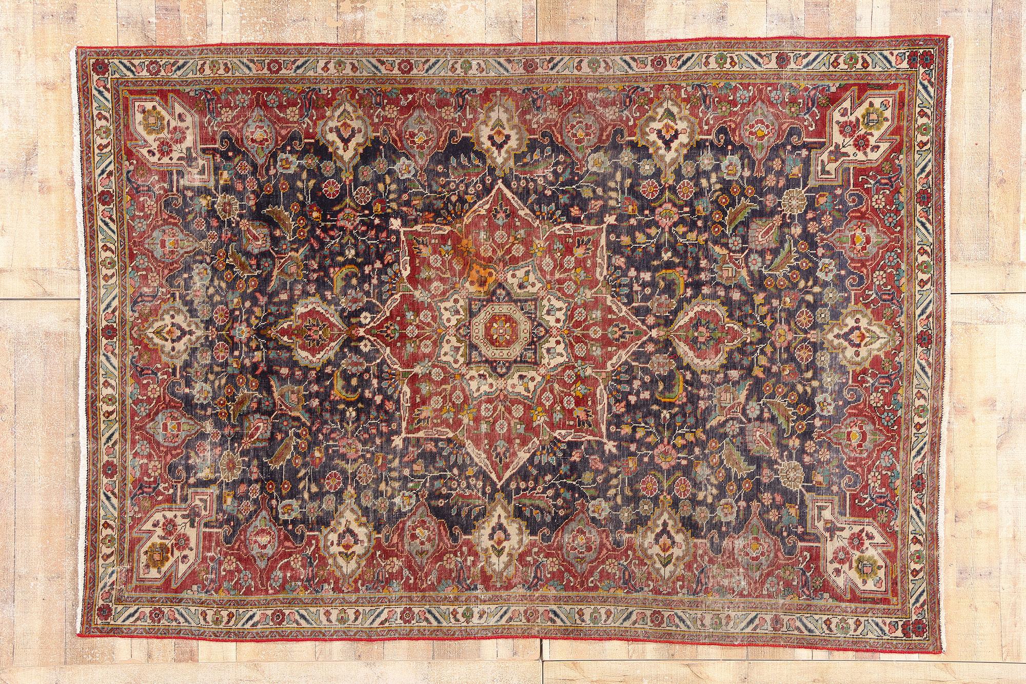 Tappeto persiano Tabriz del 1930 con stile moderno in vendita 3