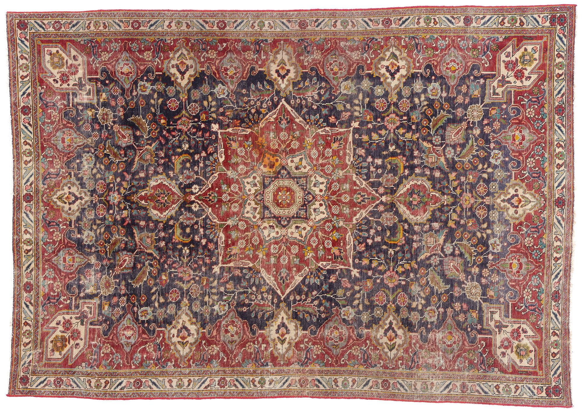 Tappeto persiano Tabriz del 1930 con stile moderno in vendita 4