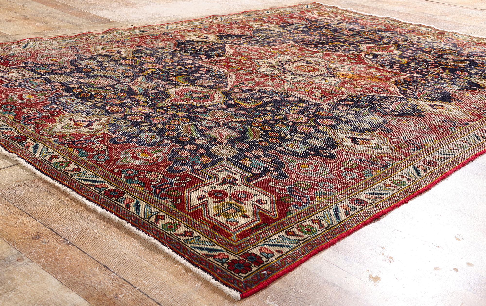 Persiano Tappeto persiano Tabriz del 1930 con stile moderno in vendita