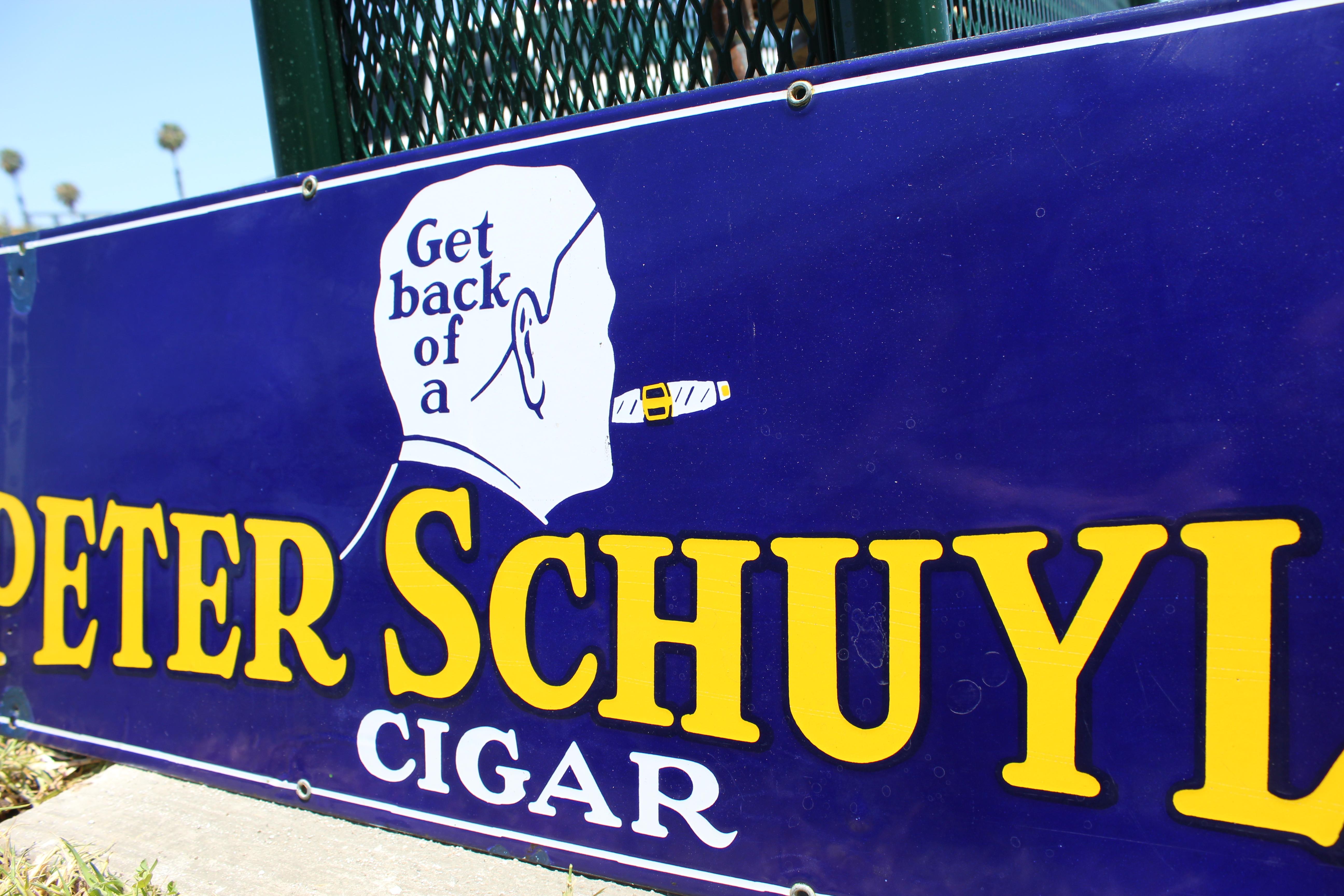 1930s Peter Schuyler Cigar Advertising Sign For Sale 2