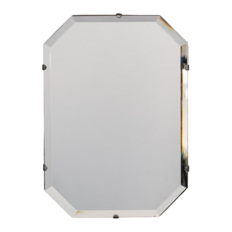 1930s Petite Art Deco Beveled Mirror