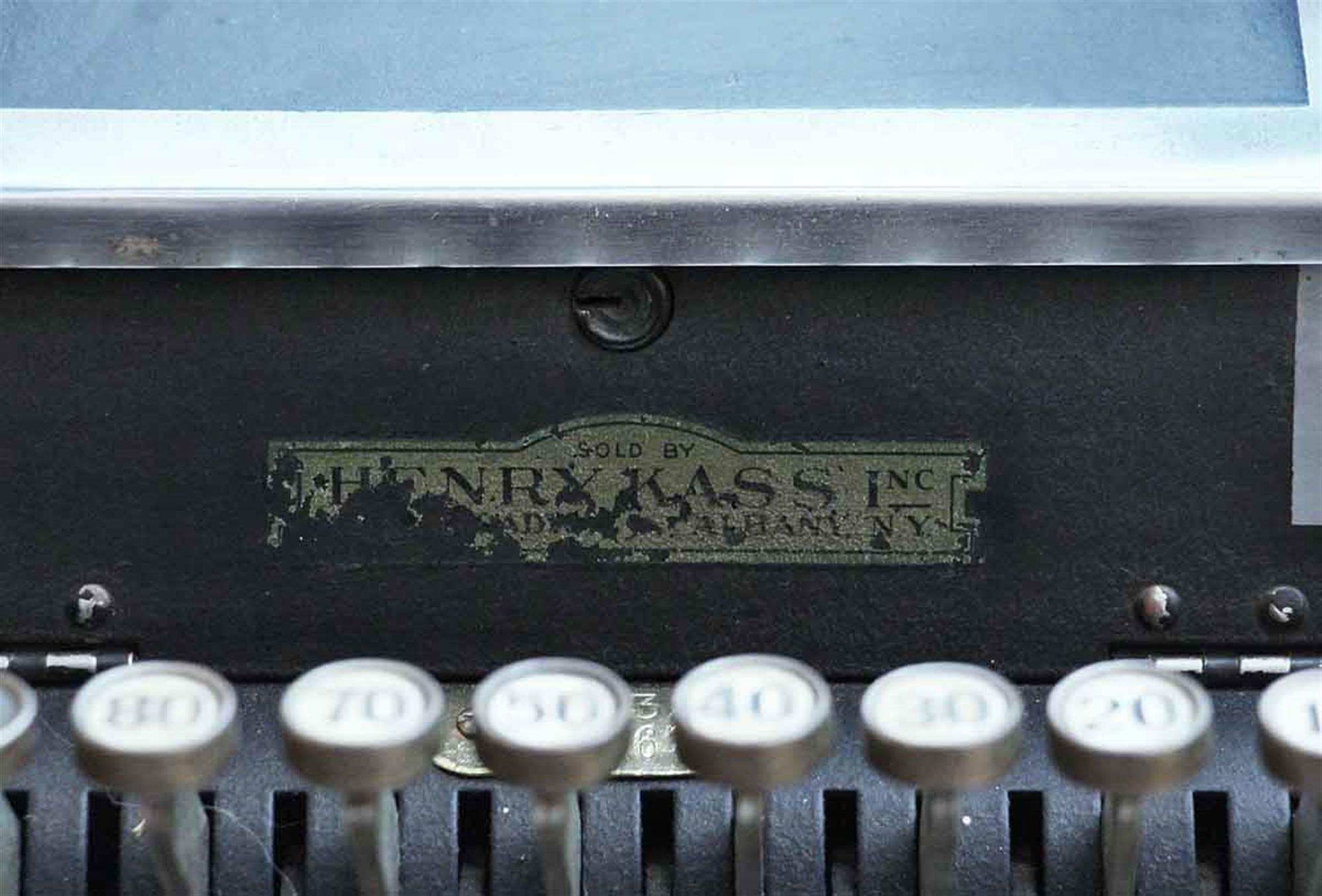 American 1930s Petite Black Metal Henry Kass Inc. Cash Register