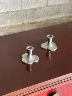 1930s Pewter Candle Holders by Just Andersen, Denmark- A Pair