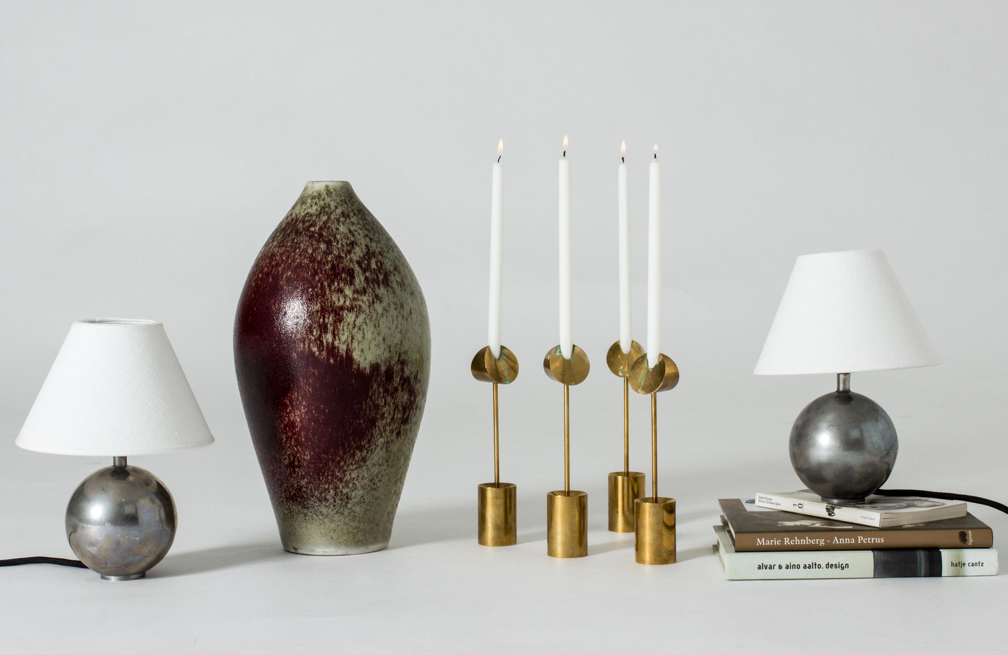 1930s Pewter Table Lamps by Björn Trädgårdh 3