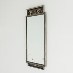 1930s Pewter Wall Mirror by Nils Fougstedt