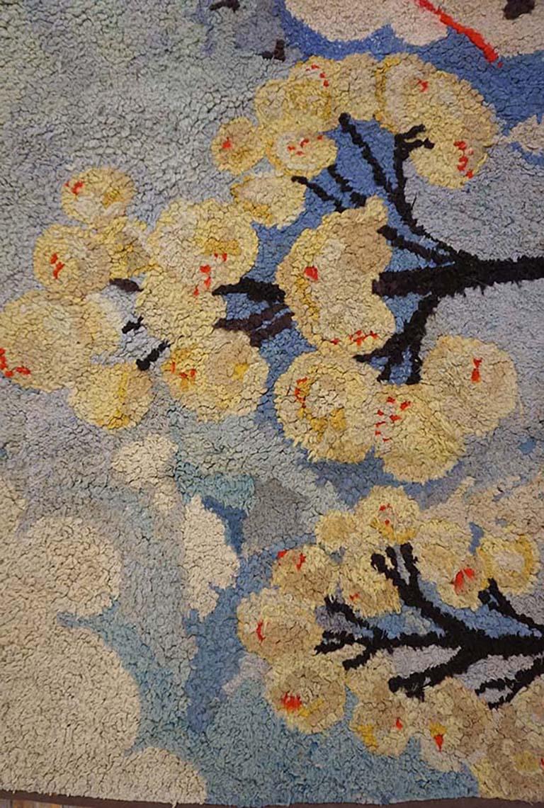 Mid-20th Century 1930s Pictorial American Hooked Rug 3' 2