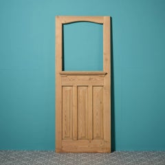 1930s Porte d'entrée en pin pour vitrage