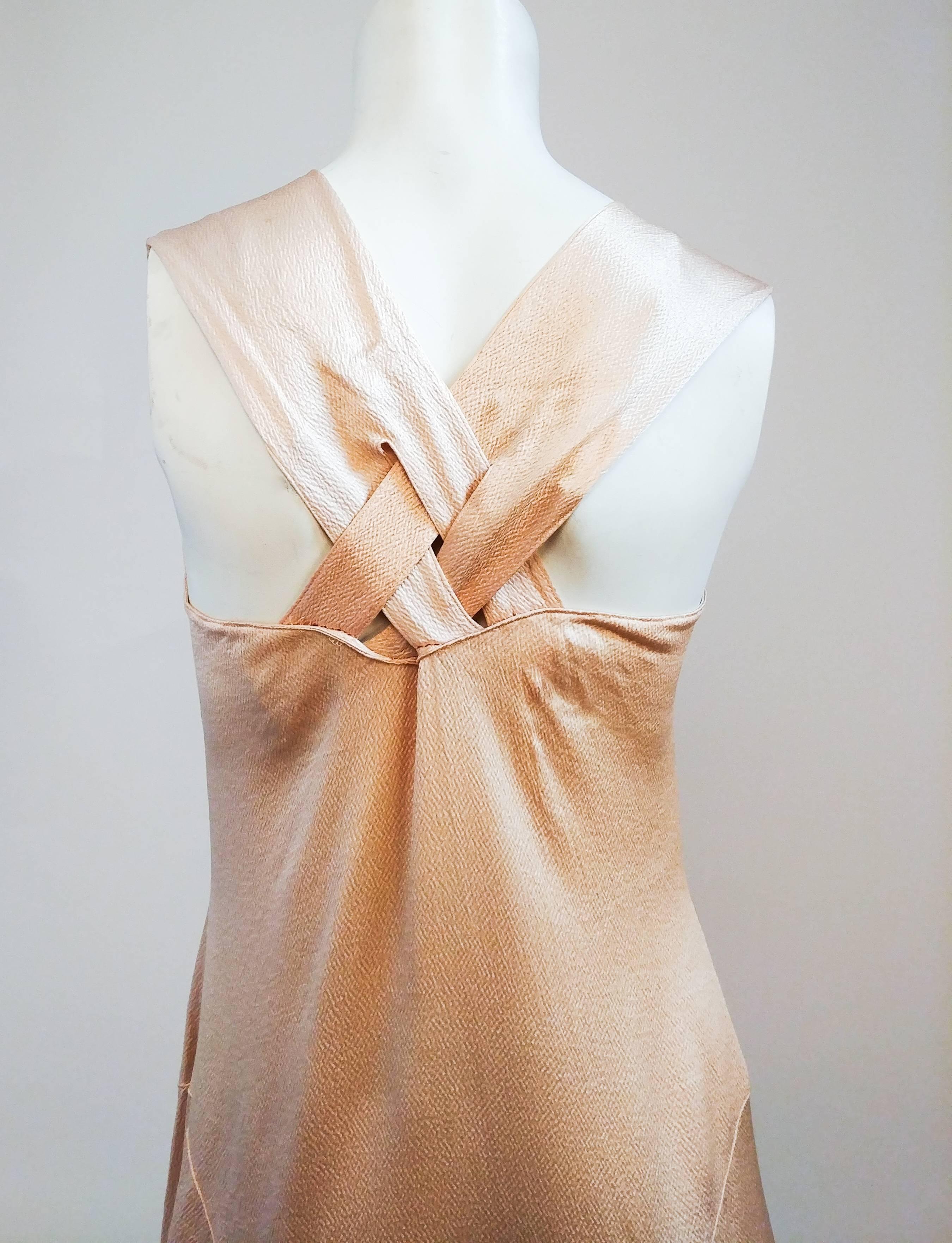 Women's 1930s Pink Hammered Silk Dress & Bolero Set For Sale
