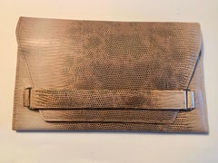 1930's Pink Lizard Clutch Bag Pristine Condition