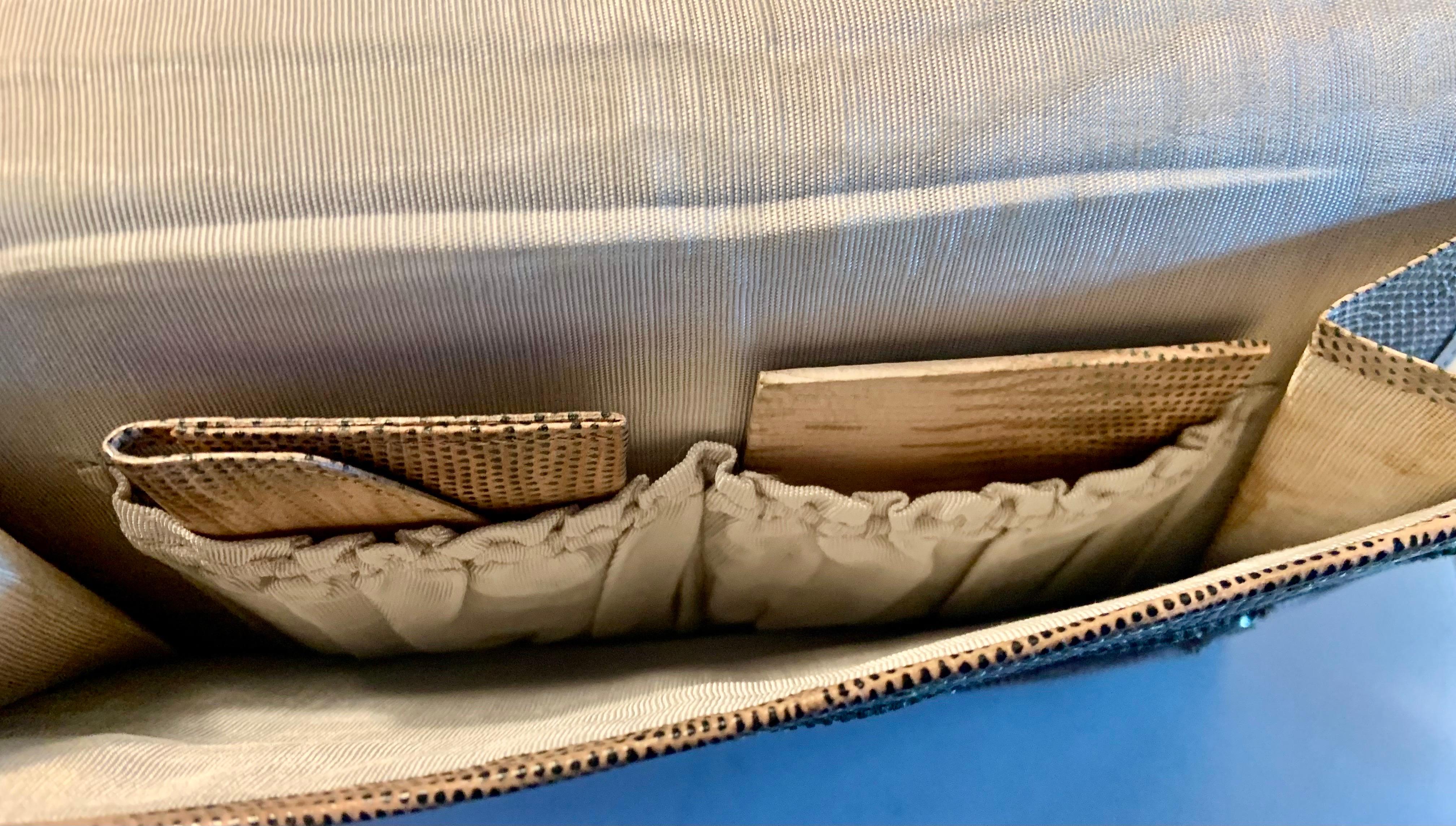Pochette in lucertola rosa degli anni '30 in condizioni perfette in vendita 2