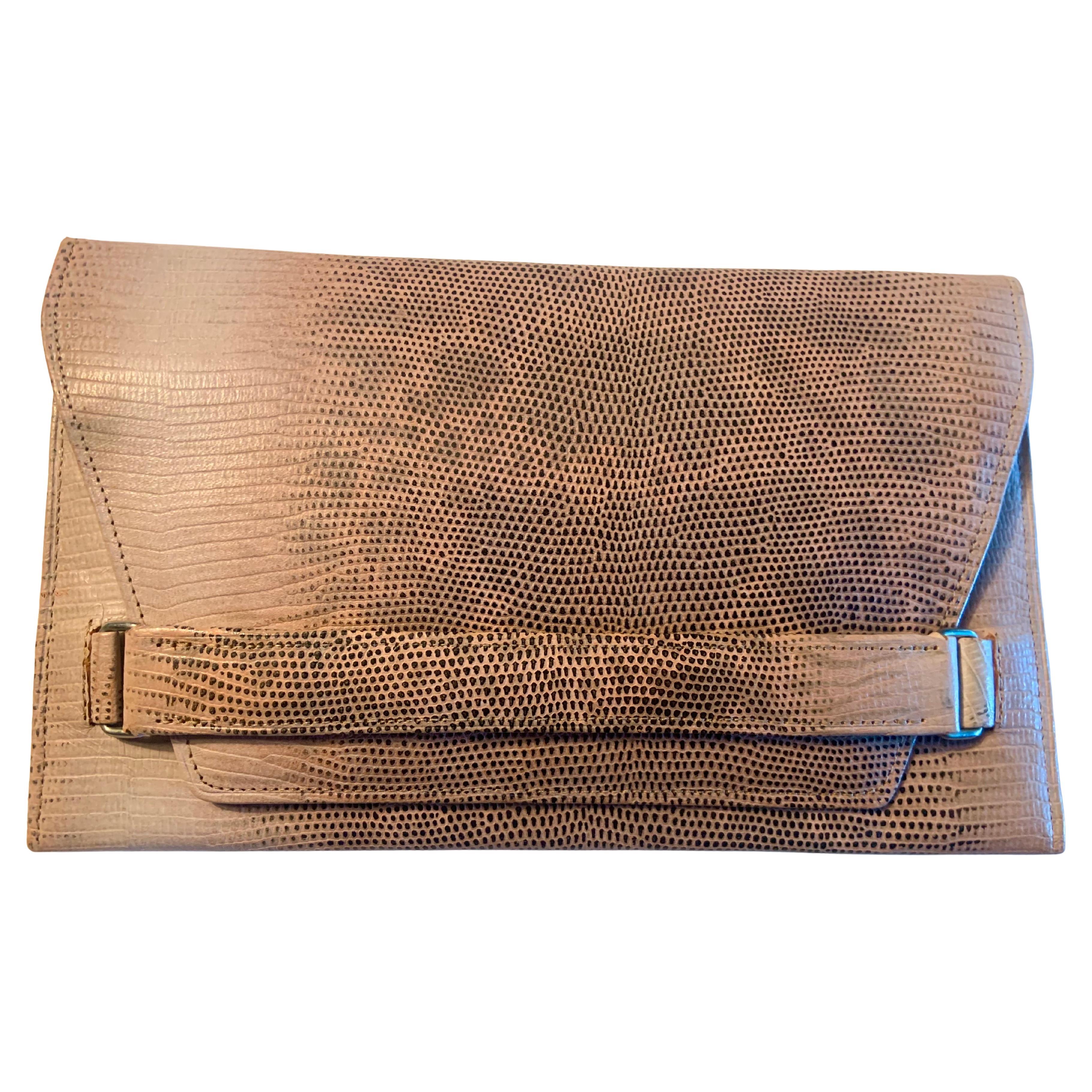 Pochette in lucertola rosa degli anni '30 in condizioni perfette in vendita