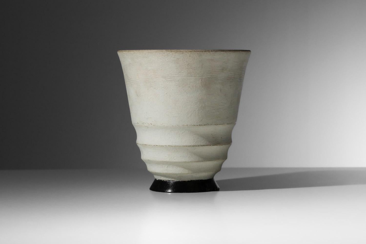 1930s plaster basin-shaped table lamp In Good Condition For Sale In Ternay, Auvergne-Rhône-Alpes