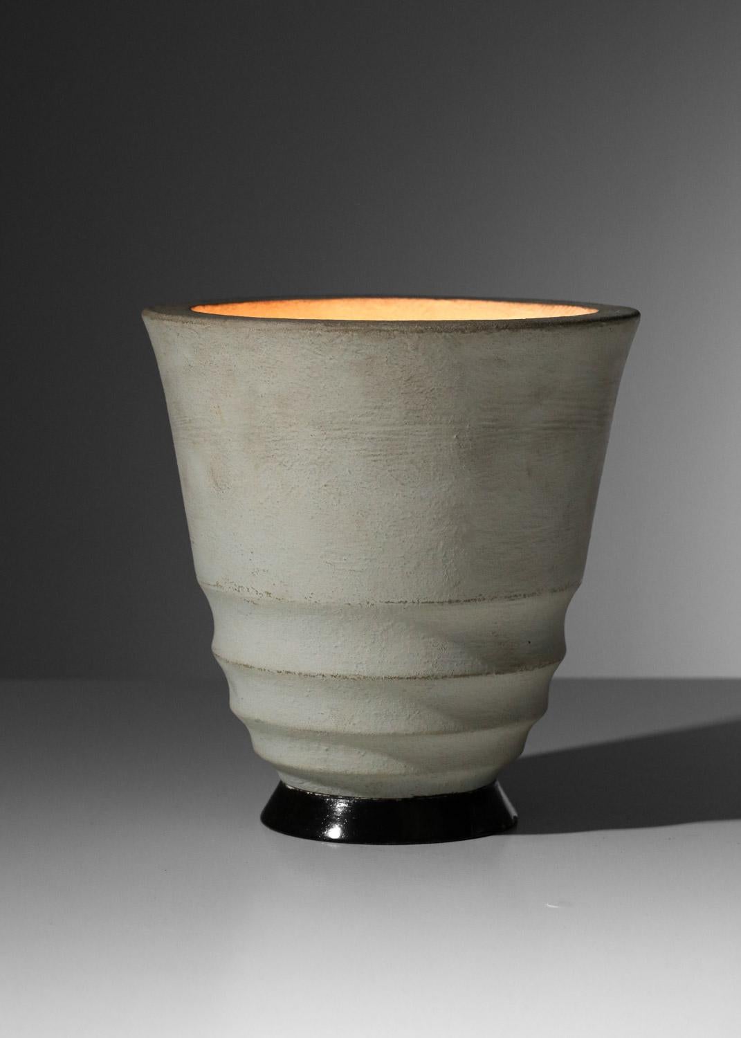 Mid-20th Century 1930s plaster basin-shaped table lamp For Sale