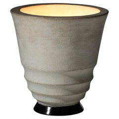 1930s plaster basin-shaped table lamp