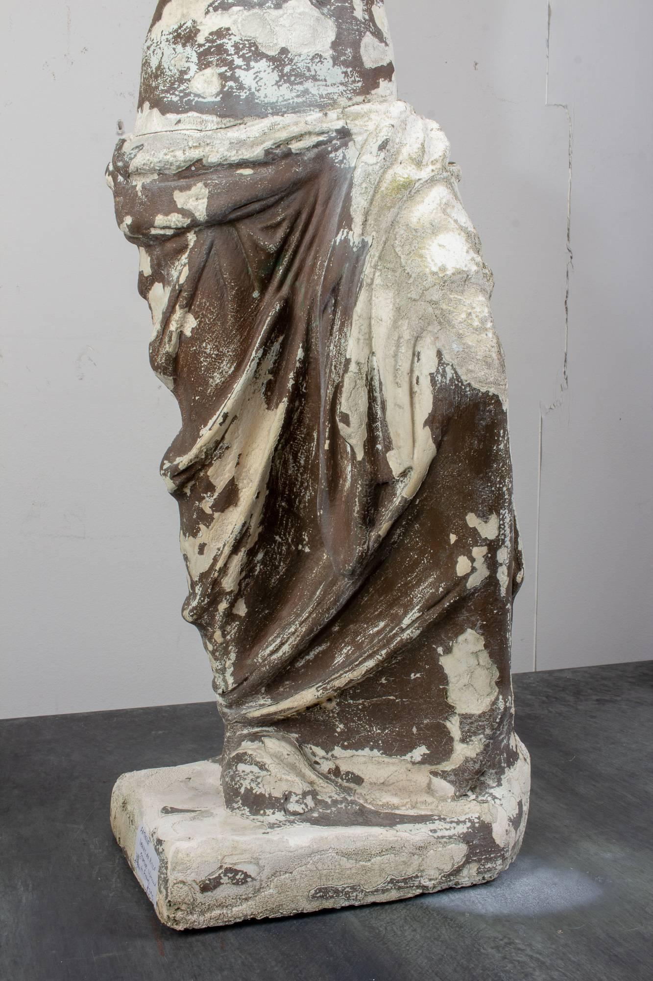 French 1930s Plaster Venus de Milo Sculpture found in France
