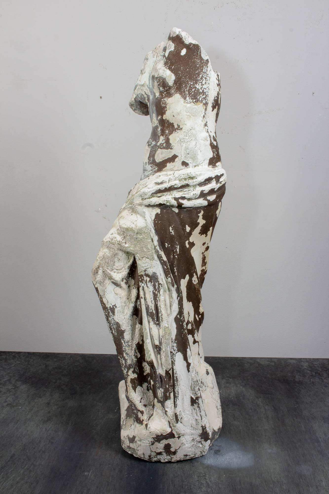 Cast 1930s Plaster Venus de Milo Sculpture found in France