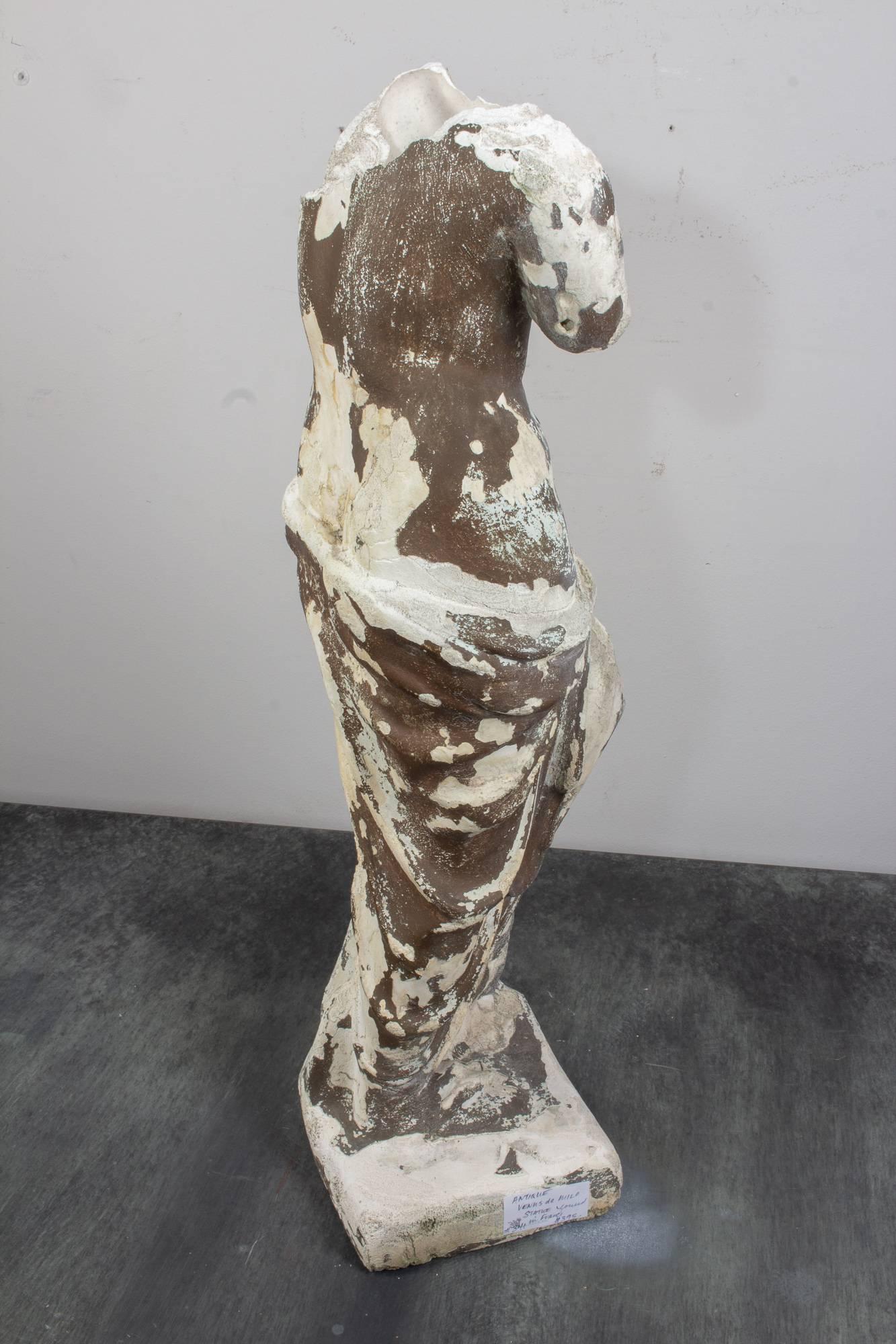 1930s Plaster Venus de Milo Sculpture found in France 2