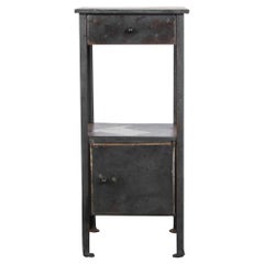 1930s Polished Industrial Iron Nightstand