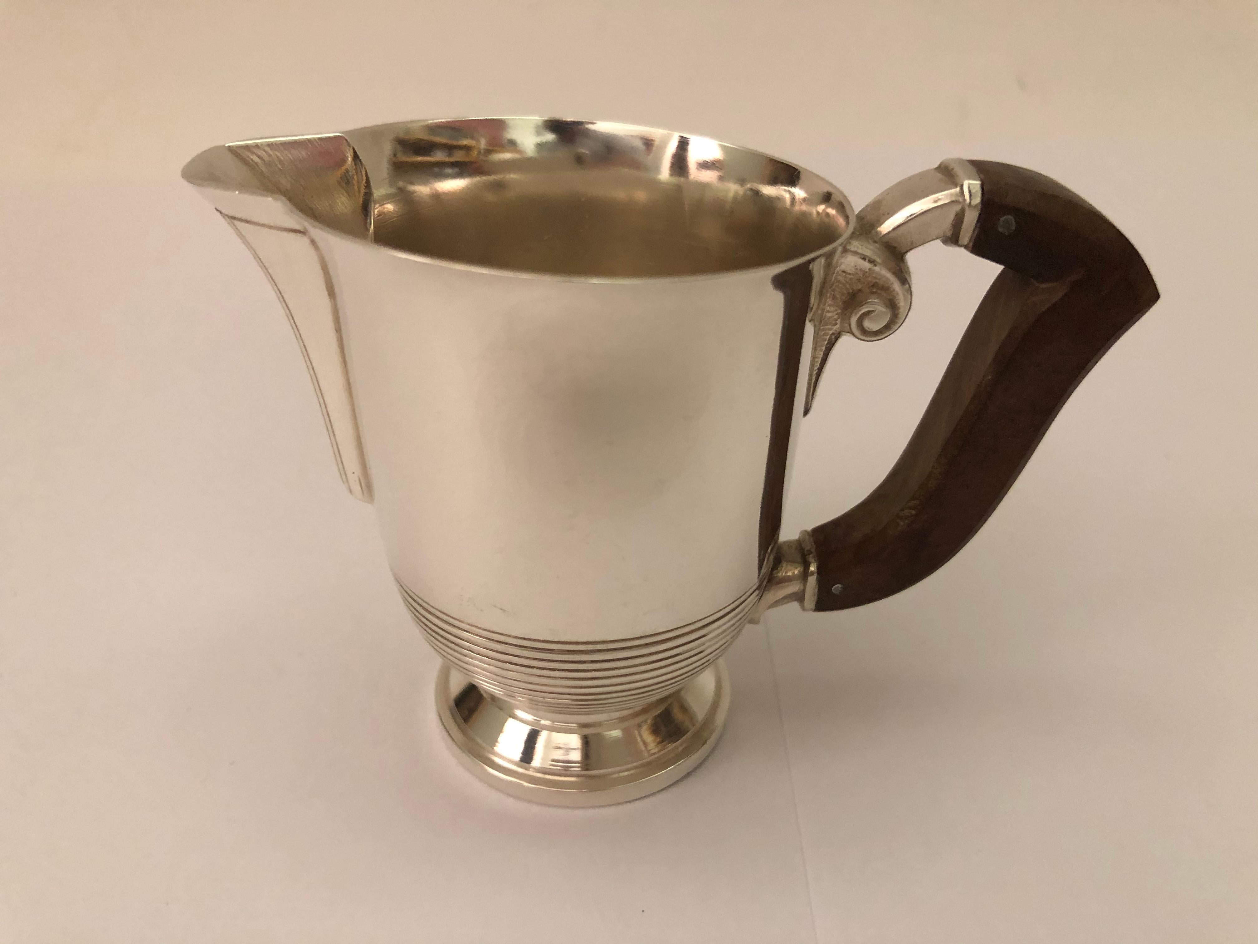 Art Deco 1930s Polished Silver Tea/Coffee Set For Sale