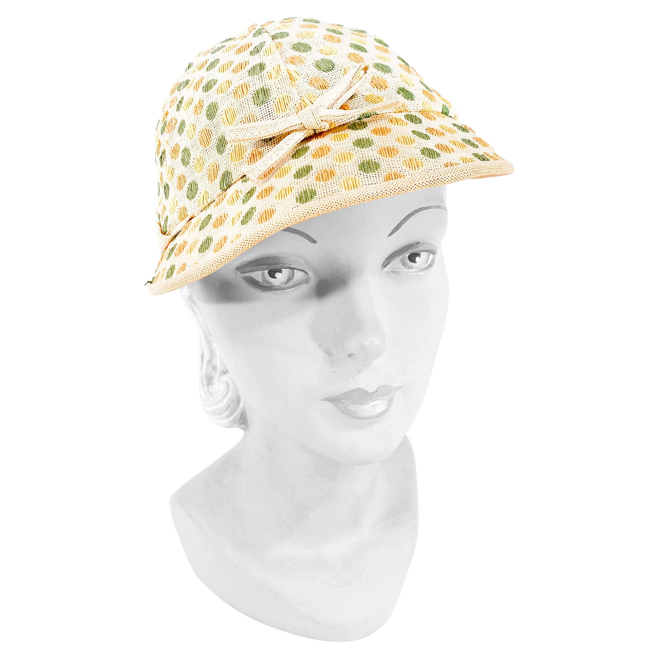 1930s Polka-Dot Sports Hat For Sale