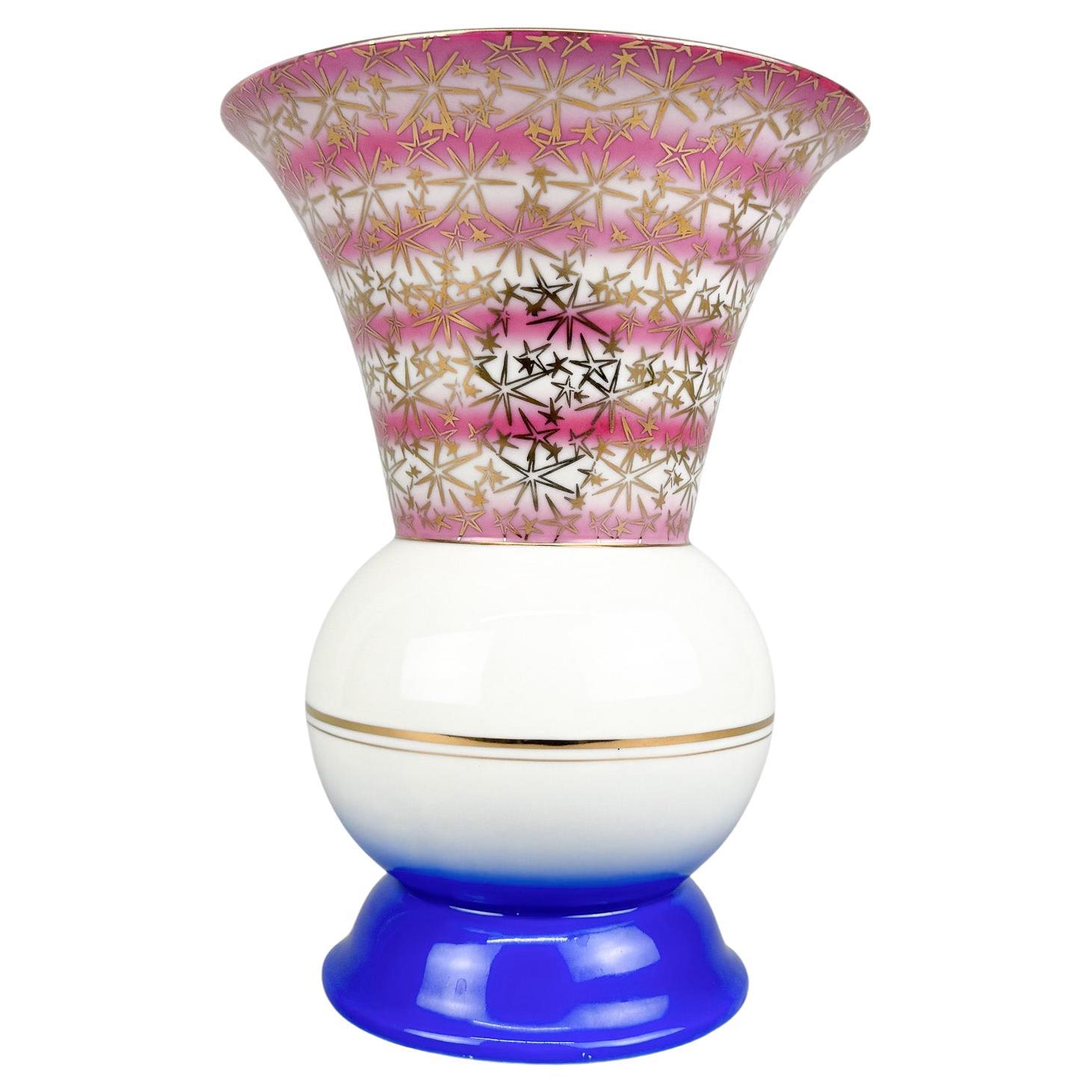 Jarrón de porcelana de 1930 de Pirkenhammer, Checoslovaquia