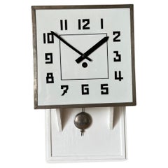 1930s Porcelain Wall Clock Art Deco, Germany