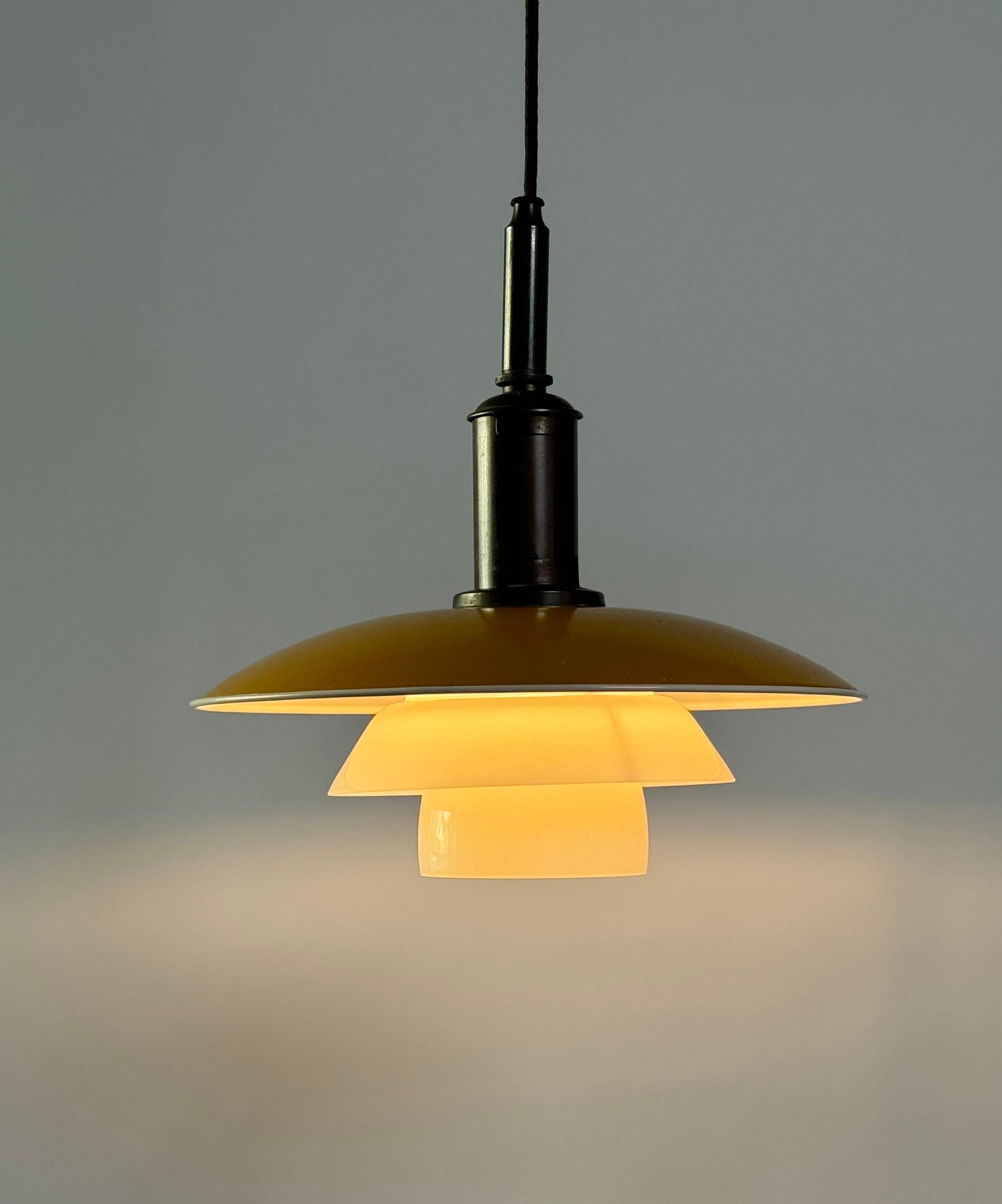 Scandinavian Modern 1930s Poul Henningsen PH Model 3/2 Pendant Lamp for Louis Poulsen For Sale