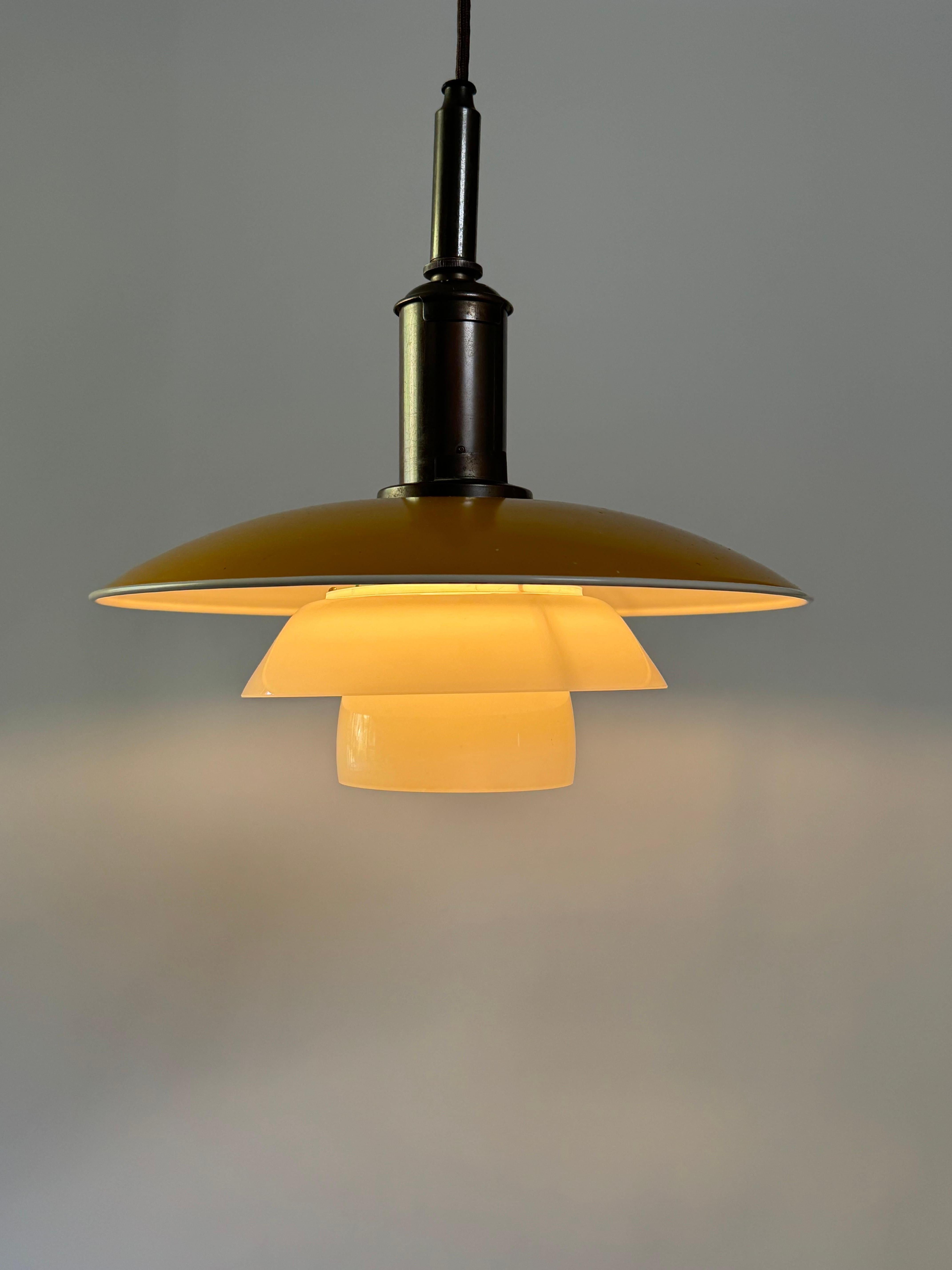 Danish 1930s Poul Henningsen PH Model 3/2 Pendant Lamp for Louis Poulsen For Sale