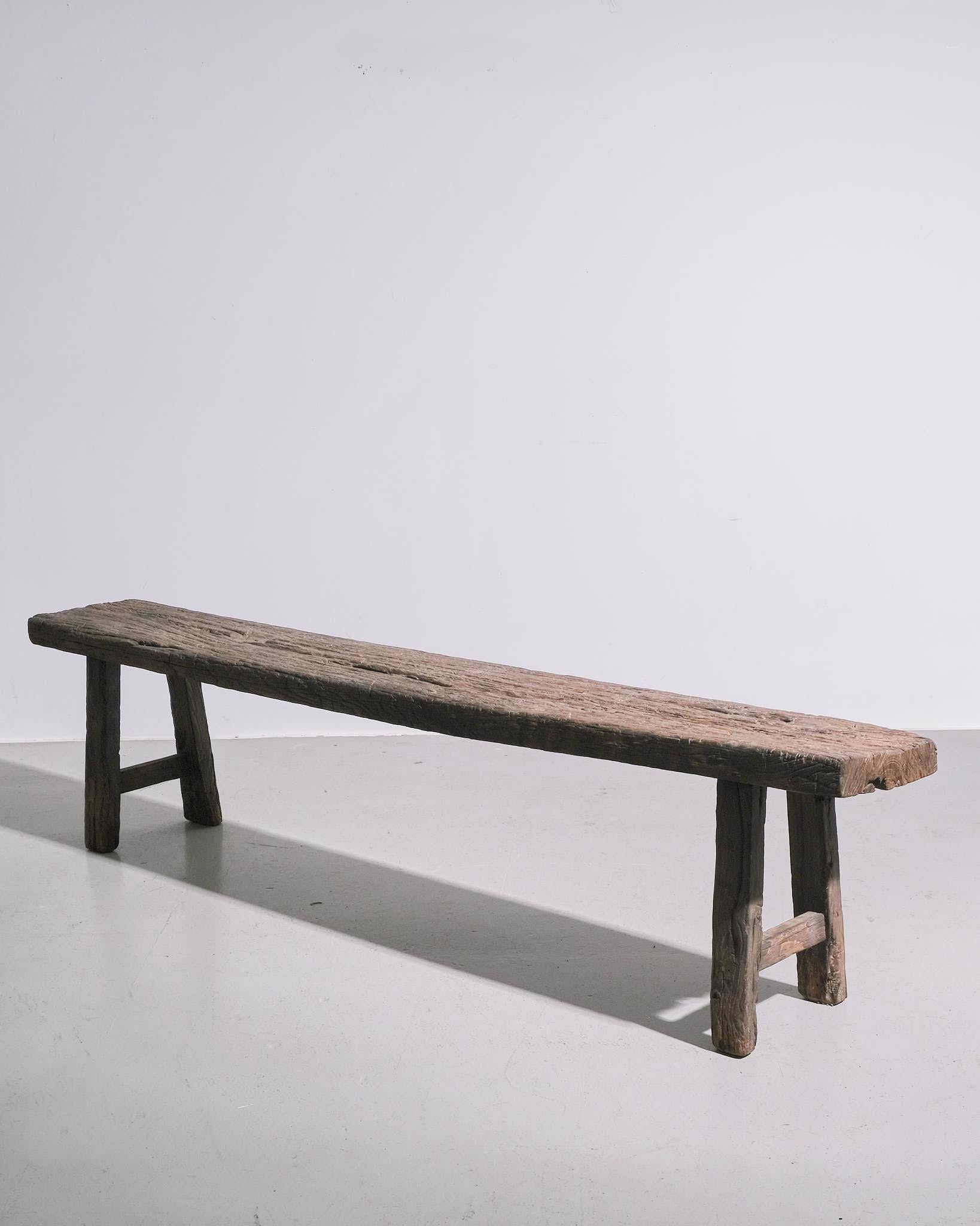 Wood 1930s Primitive Belgian Bench For Sale